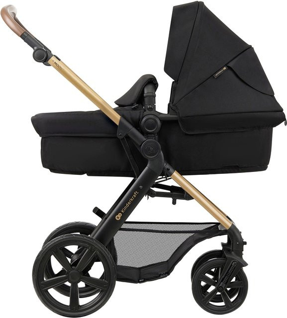 KINDERKRAFT 3-in-1 Kinderwagen MOOV 2 Classic in Schwarz mit Federung und verstellbarem Griff - Bild 1