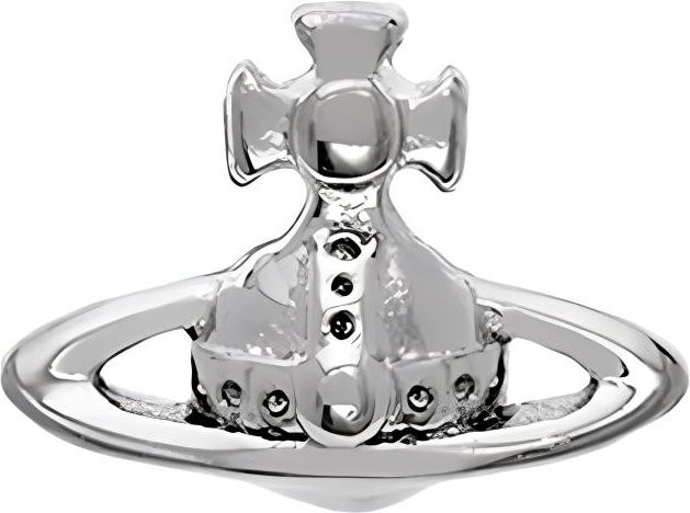 Vivienne Westwood Ohrstecker, Messing, Silber, Zirkonia, Unisex - Bild 1