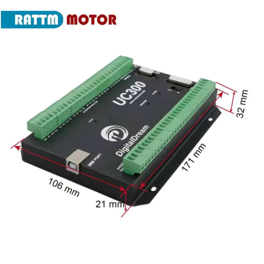 NVUM USB Mach3 CNC Controller UC300 Motion Control Karte für 3/4/5/6 Achsen, Schwarz - Bild 2