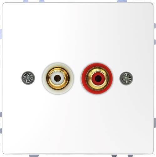 Merten Lautsprecher-Steckdose System Design in Weiß MEG4350-6035 - Bild 1