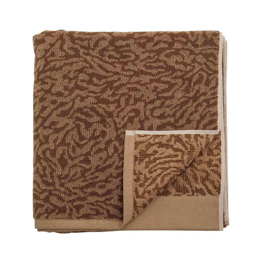 Bloomingville Handtuch Kaysa aus Baumwolle in Braun, Breite: 70 cm, Länge: 140 cm - Bild 1