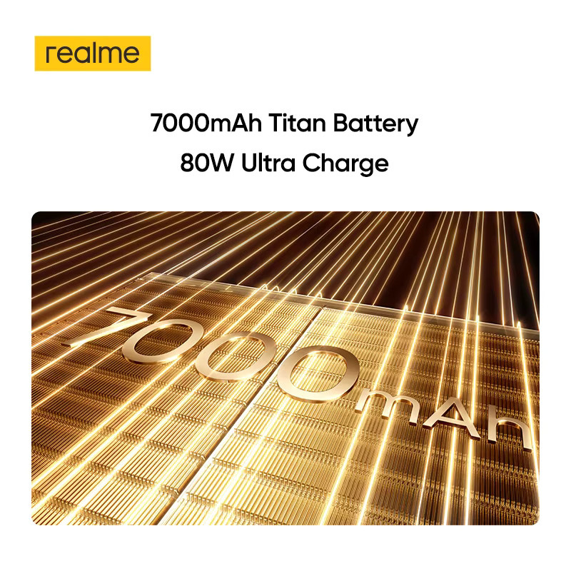 realme 16 Pro Plus 5G Smartphone Gold mit 6,8 Zoll gebogenem AMOLED-Display 144Hz, 7000mAh Akku, 200MP OIS-Kamera, 80W Schnellladen, NFC und Next AI - Bild 3