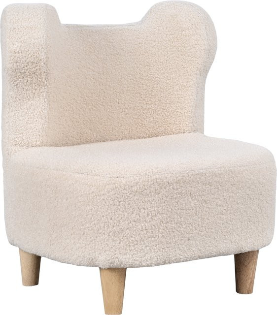 Aosom AIYAPLAY Kindersessel in Bärenform mit Teddyfleece-Optik und Holzbeinen, Beige - Bild 1