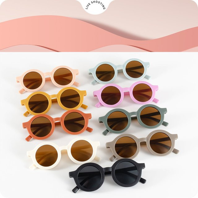 ZUXUB Kinder Sonnenbrille, Rund, Vollrand, Kunststoff - Bild 1