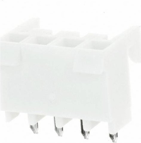 Molex Einbau-Buchsenleiste Standard in Weiß mit 4 Polstellen und 3,96 mm Rastermaß - Bild 1