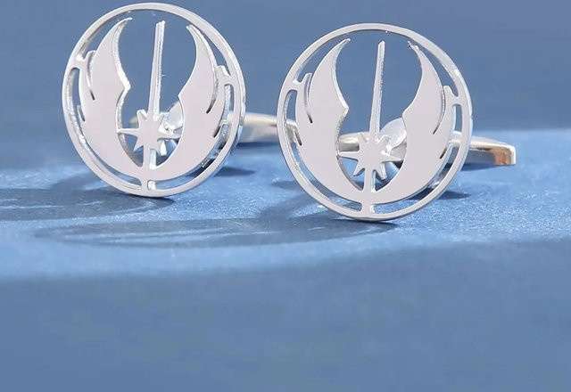 Manschettenknöpfe versilbertes Kupfer, Unisex - Bild 1