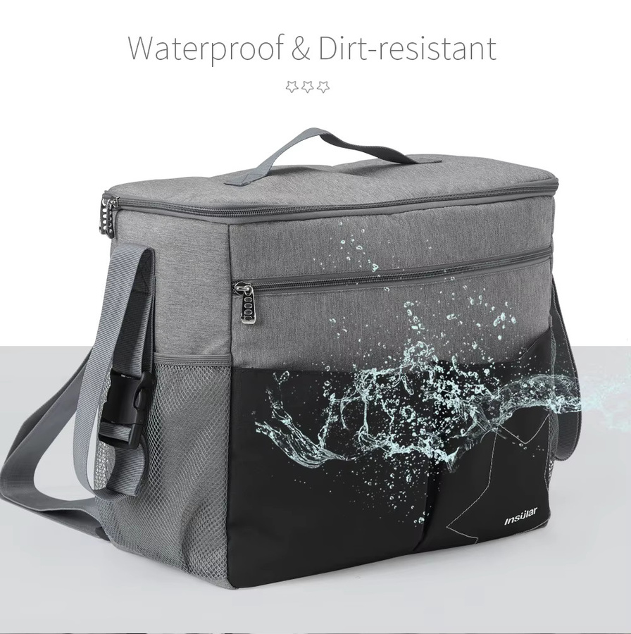 Wasserdichter Baby-Windelrucksack als Doppelschultertasche in Schwarz mit großer Kapazität zum Aufhängen am Kinderwagen - Bild 3