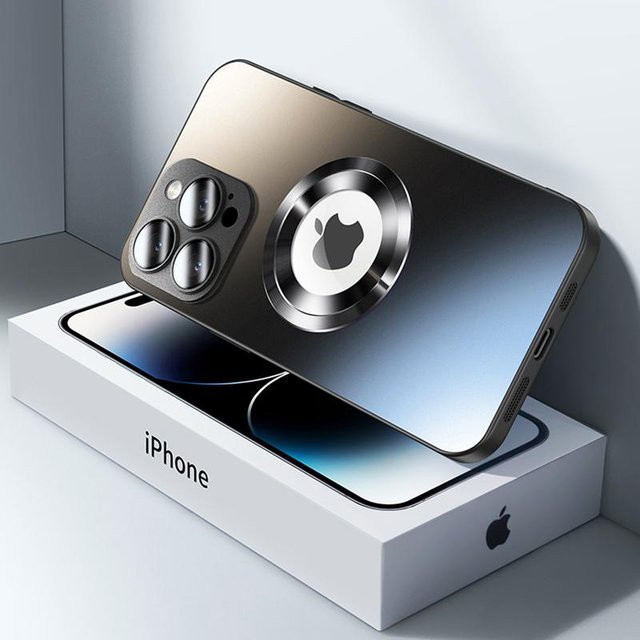 Lolozzx Magnetische Schutzhülle mit Kameraschutz für iPhone 16 Pro Max 15 14 13 12 11 in Schwarz, Matt und Stoßfest mit MagSafe Kompatibilität - Bild 1