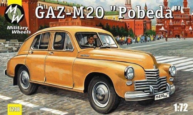 GAZ-M20 Pobeda Soviet car, Fahrzeug, 1:72, Gelb - Bild 1