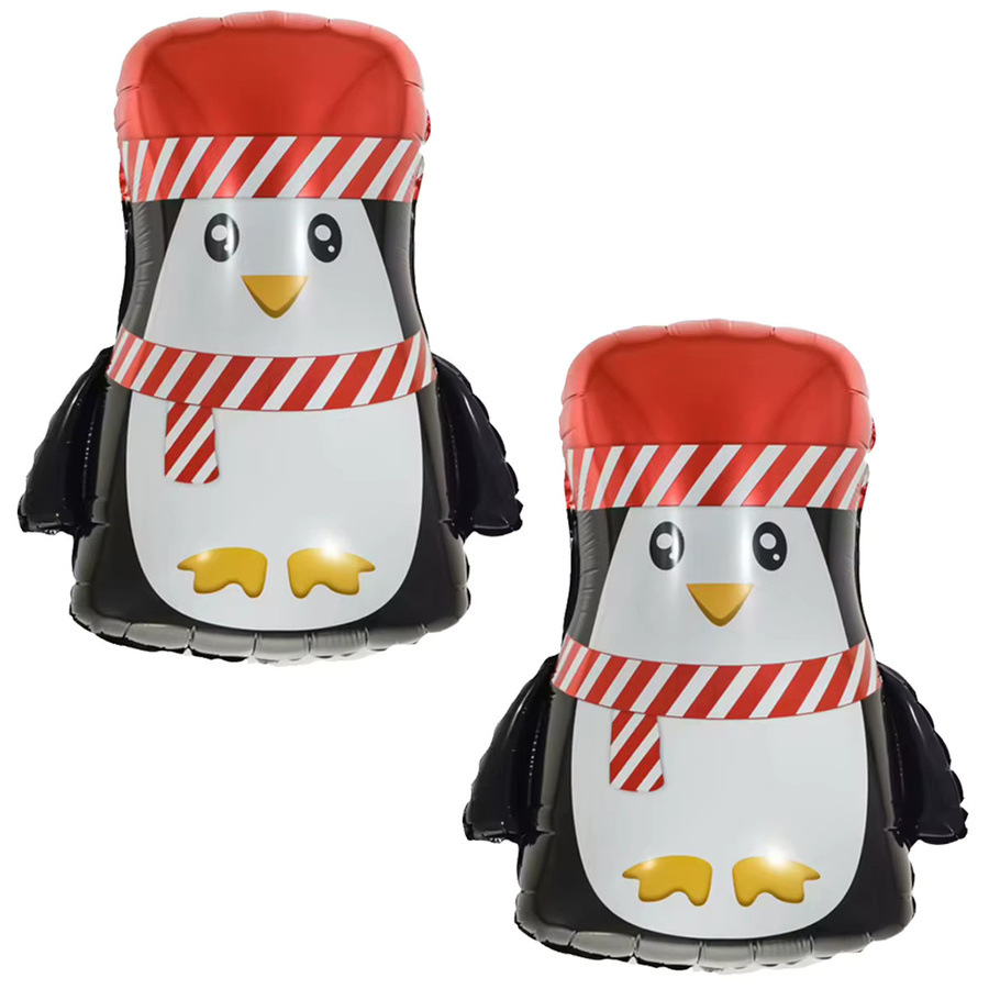 3er-Set Pinguin-Folienballons in Mehrfarbig für deine Weihnachtsdekoration und Party-Accessoires - Bild 3