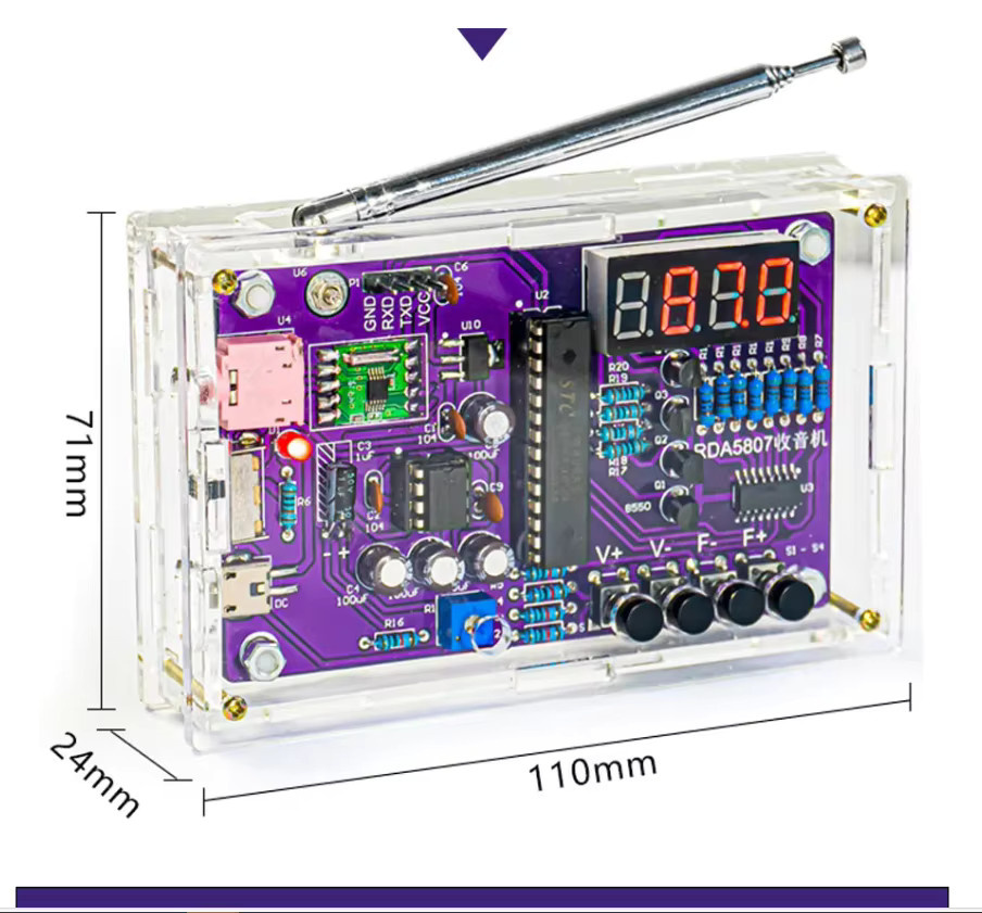 DIY FM Radio Elektronisches Bausatz-Kit mit Digital Display und einstellbarer Frequenz 87-108 MHz zum Löten für dein Projekt - Bild 6