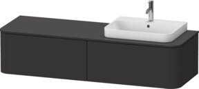 Duravit Waschtischunterschrank Happy D.2 Plus in Graphit Matt, Breite: 160 cm, Tiefe: 55 cm - Bild 1