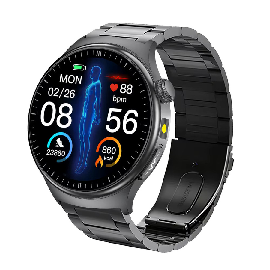 OUIO Smartwatch, Schwarz, Herren, Bluetooth, Rund - Bild 7