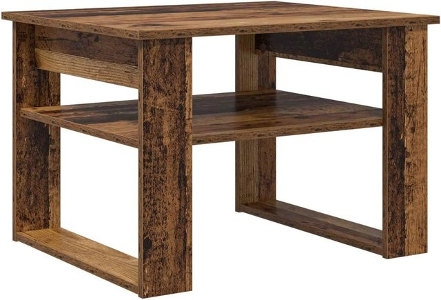 vidaXL Couchtisch mit Speicher in Altholz-Optik, modern und rechteckig, braun, B/T/H: 64 x 54 x 44 cm - Bild 1