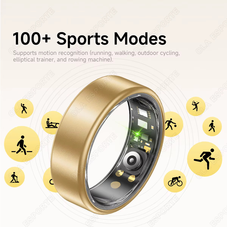 Ola Esporte Smart Ring für Damen und Herren in Pink mit Herzfrequenz- und Blutdruckmessung sowie Wasserdichtigkeit - Bild 3