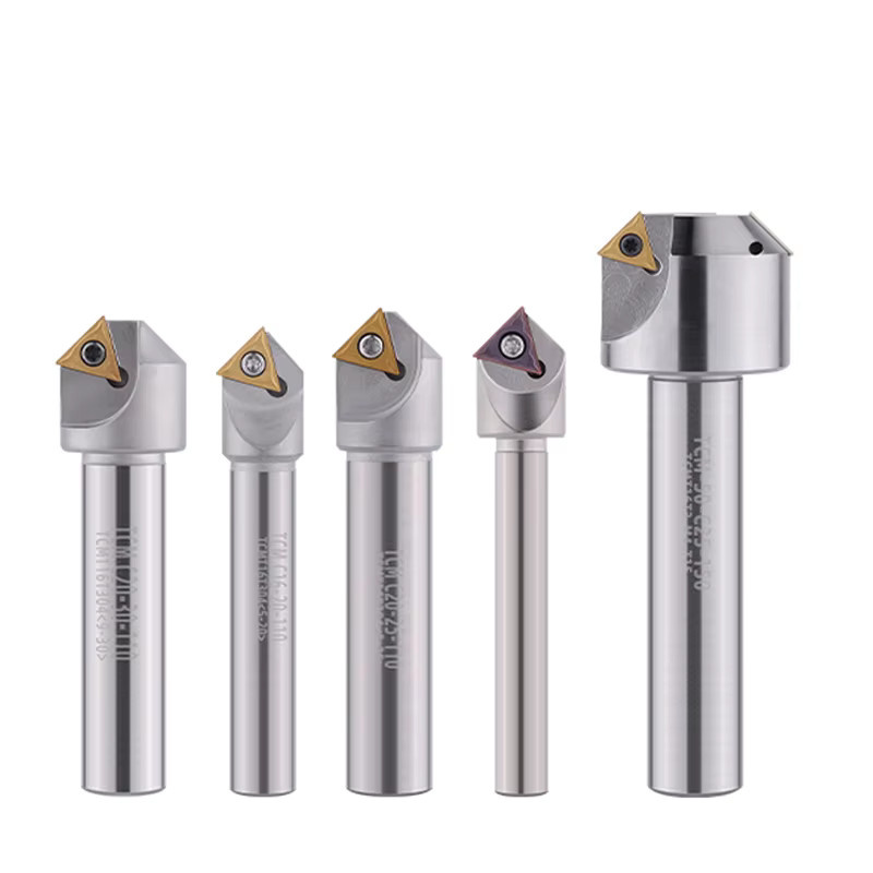 LIHAOPING CNC Anfasswerkzeuge für Drehmaschinen und Fräsen, Maschinenschneider Einsätze in Silber, Typ TCM C16-16-110 mit 15, 30, 45 und 60 Grad Winkel - Bild 2