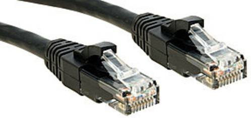 LINDY RJ45 Patchkabel CAT 6 U/UTP Ethernet LAN Schwarz, Länge: 3,00 m - Bild 1