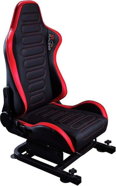 XROCKER XR Racing Chicane Gaming Rennsitz mit Kunstlederoberfläche in Schwarz, kompatibel mit dem XR Racing Renngestell - Bild 1