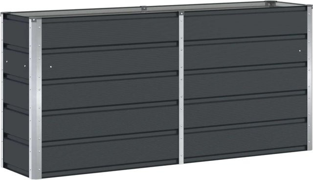 vidaXL Pflanzkübel aus Stahl in Anthrazit, B/T/H: 160 x 40 x 75 cm - Bild 1