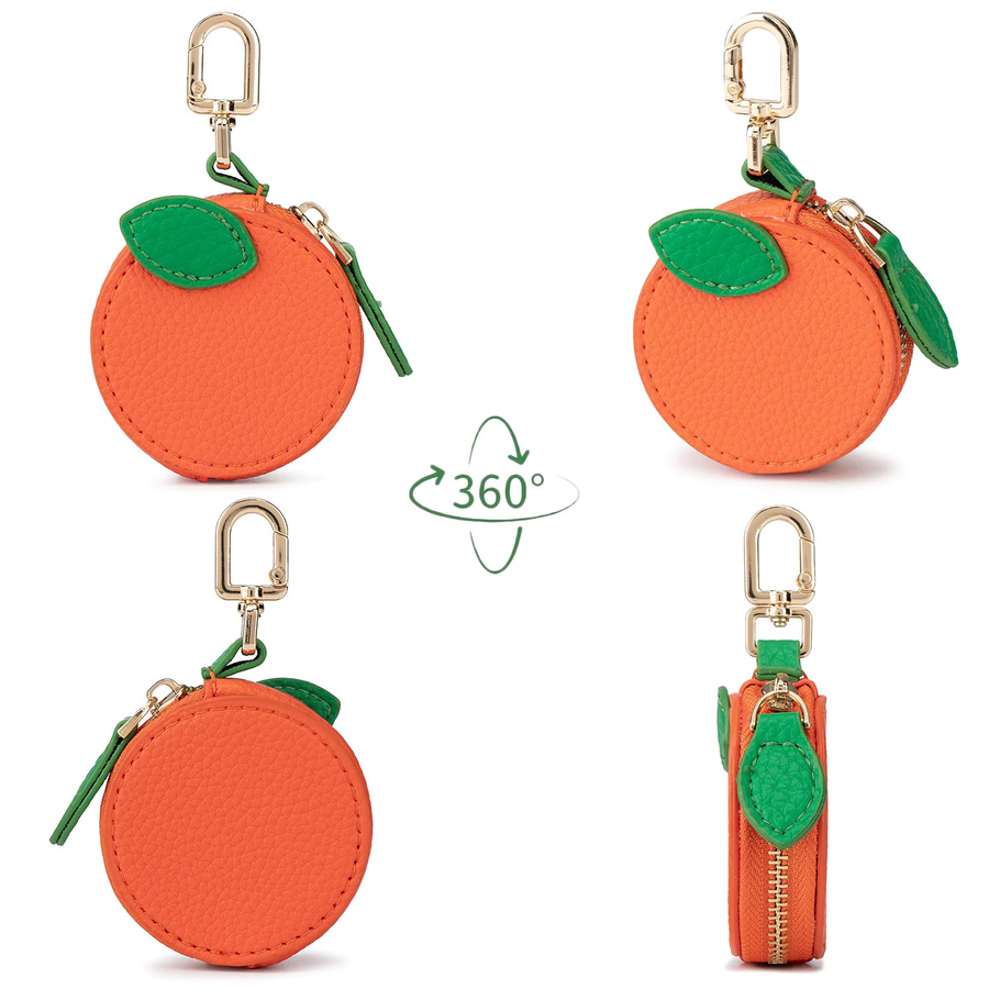 Lucky hour Taschenanhänger, Münzbörse, Orange, Mini-Geldbörse - Bild 3