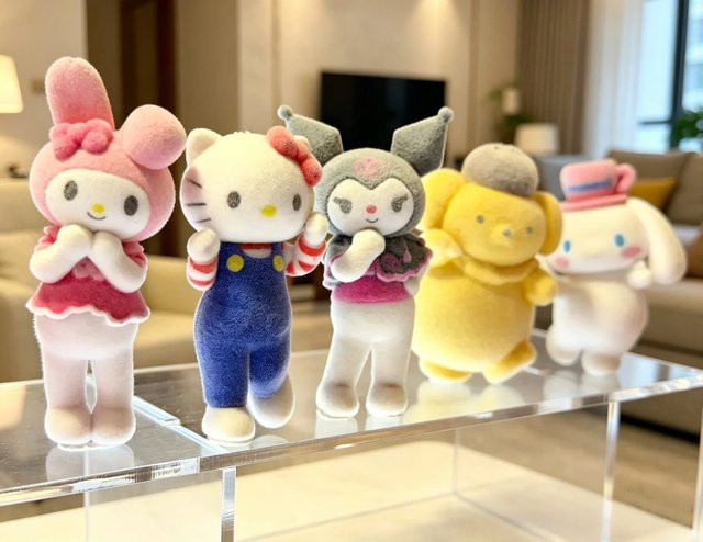 Sanrio KT Cat Live-Show Langbeiniger Schlüsselanhänger Blind Box, Kuromi Cinnamoroll, Taschenanhänger - Bild 1