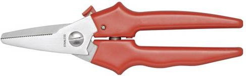 Klauke KL545 Kombischere in Rot mit gezackter Edelstahlklinge, Länge: 19 cm - Bild 1