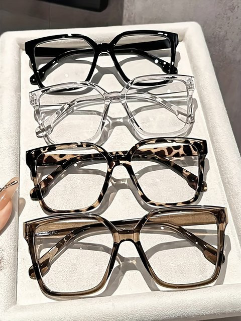 CAIPAI Lesebrille, Vollrand, square, Kunststoff, transparent - Bild 1