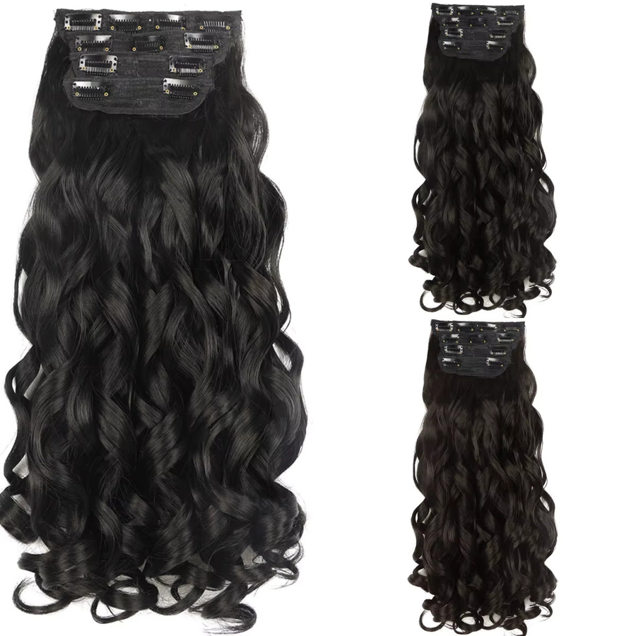Alana beauty Clip-in-Haarverlängerung, synthetisch, braun, 20 Zoll, 4 Stück - Bild 3