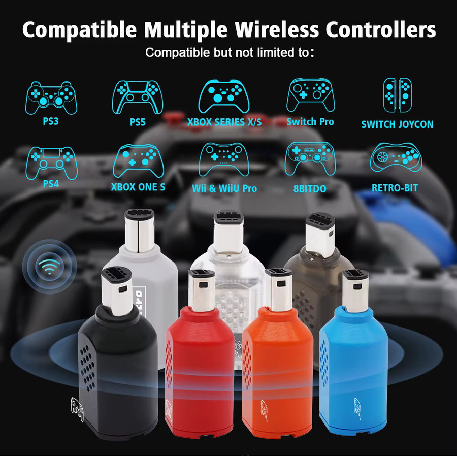 RetroScaler BlueRetro Wireless Controller Adapter für Nintendo GameCube, PS3, PS4, PS5 und Nintendo Switch in Blau und Schwarz - Bild 3