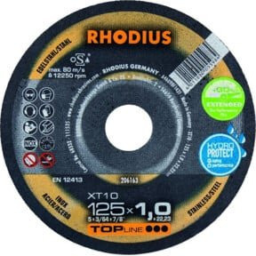 RHODIUS Trennscheibe XT10 für Metall, Durchmesser: 115 mm, Dicke: 1,0 mm, Mehrfarbig - Bild 1