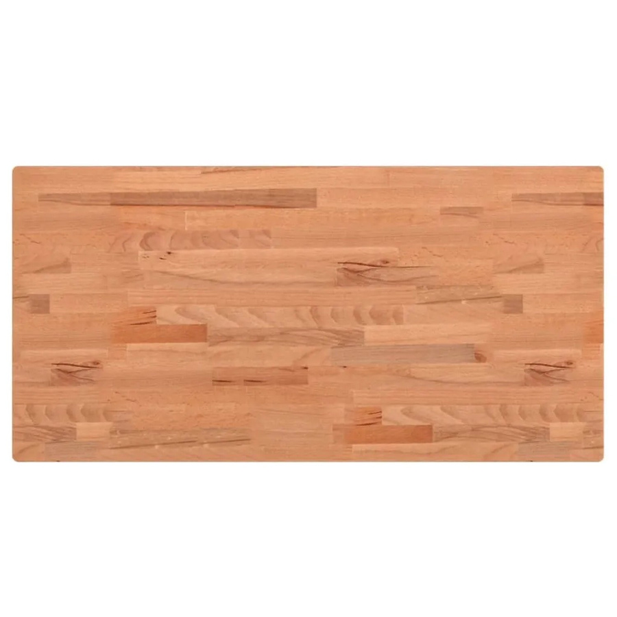 vidaXL Tischplatte aus Massivholz Buche, braun, lackiert, B/T/H: 80 x 40 x 1,5 cm - Bild 2
