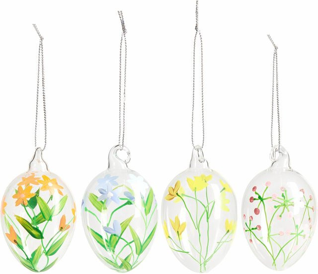 Rico Design Glas Eier Frühlingswiese handbemalt, 4 Stück - Bild 1