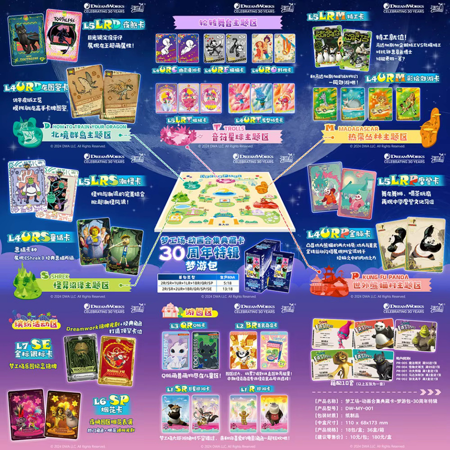 DreamWorks 30. Jubiläums-Sammelkarten Booster Box, Animations-Kartenset - Bild 3