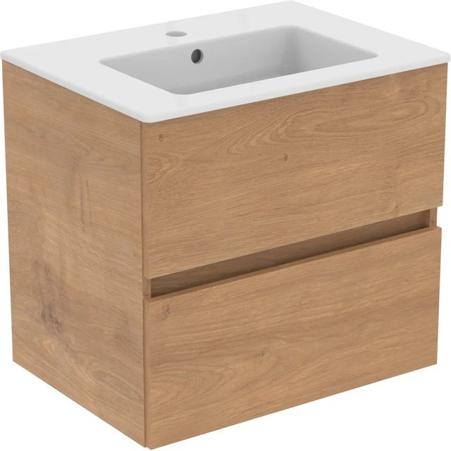 Ideal Standard Eurovit+ Möbelpaket mit Unterschrank und Waschtisch in Eiche, Breite: 61 cm - Bild 1