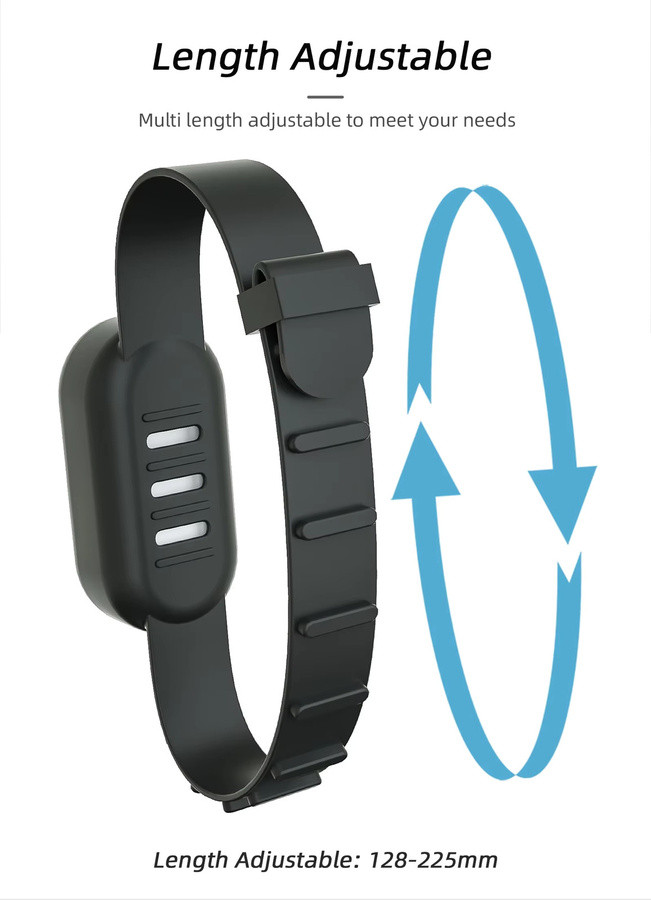 Silikon Handgelenk-Armband mit Halterung für Kamera oder Fahrrad, Farbe: Grau - Bild 4
