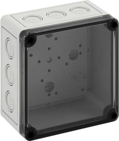 Spelsberg TK PC 1313-7-tm Installations-Gehäuse in Lichtgrau und Transparent, B/T/H: 13,0 x 13,0 x 7,5 cm - Bild 1
