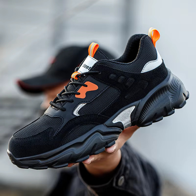 TANRDON Herren-Sicherheitsschuhe in Schwarz, antistatische und durchtrittsichere Arbeitsstiefel nach EN ISO 20345 - Bild 5
