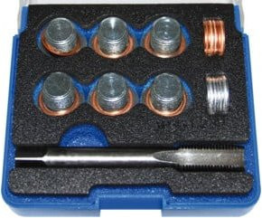 BGS Reparatursatz für Öl-Ablass-Gewinde M14 x 1,25 mm aus Stahl in Silber - Bild 1