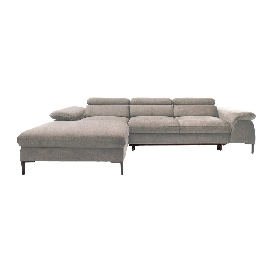 Pascal Morabito Schlafsofa Sepina in L-Form, Farbe Taupe/Beige, Samtbezug, Breite: 288 cm - Bild 2