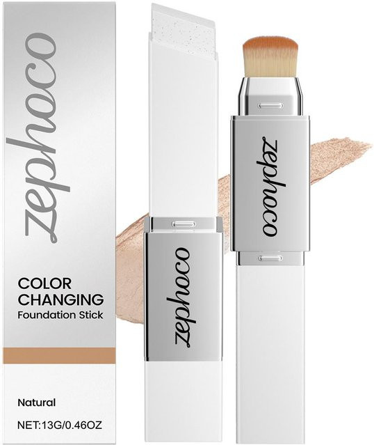 ZEPHOCO Foundation Make-up Stick, White, Natural - Bild 1