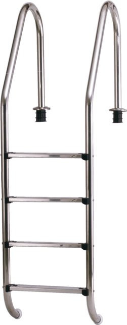 Steinbach 4-stufige Edelstahl-Einbauleiter für Swimming Pools in Silber - Bild 1
