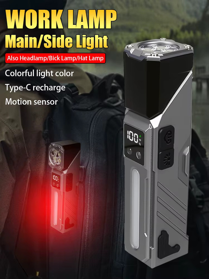 KDULIT RGB LED Taschenlampe wiederaufladbar mit Magnet und Clip in Multicolour - Bild 6