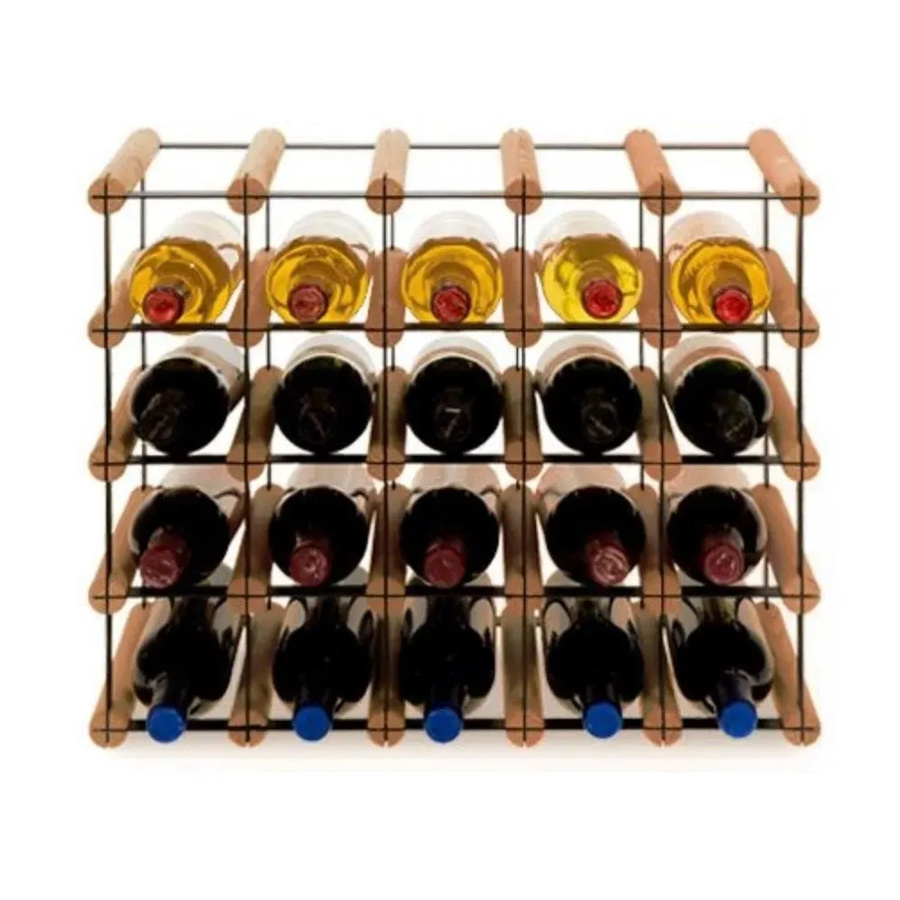 PROREGAL Modulares Weinregal Vinotega Mod aus massivem Kiefernholz, Braun geölt, H x B x T: 42,5 x 52,5 x 24,5 cm - Bild 2