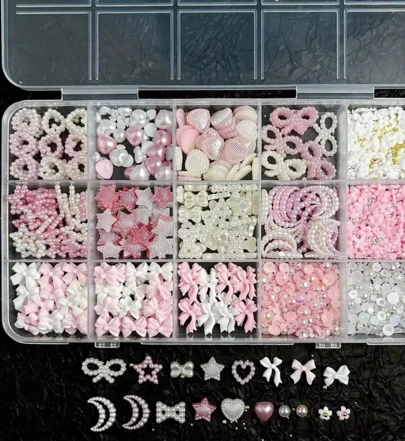 MAFANAILS Nagel Charms Perle Schleife Stern Mond, Glänzend - Bild 5