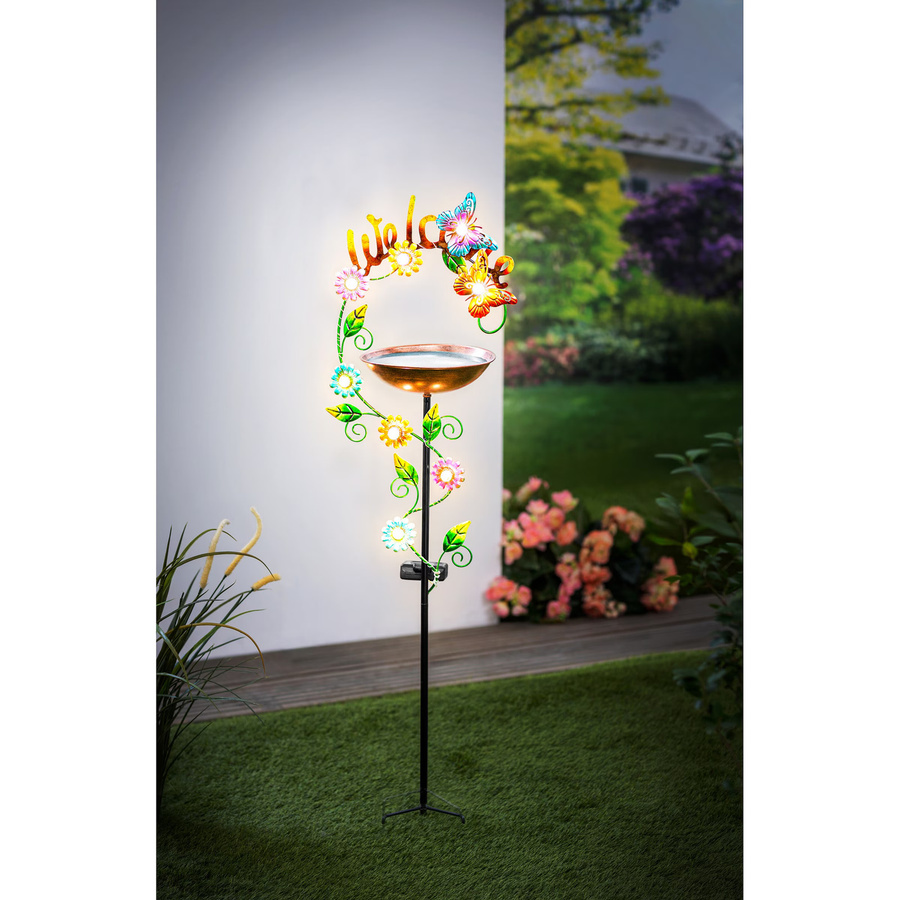 LED-Solar-Vogeltränke Schmetterling von viva domo in Multicolour - Bild 2