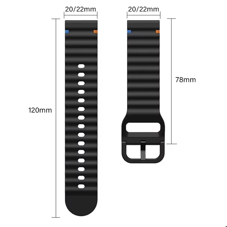 Xiaomi Uhrenarmband Silikon, 22 mm, Schwarz - Bild 3