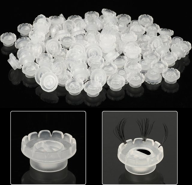 JUN.M Wimpernkleber Ring Halter 2 in 1, Kamelie Wimpern Verlängerung Werkzeug - Bild 1