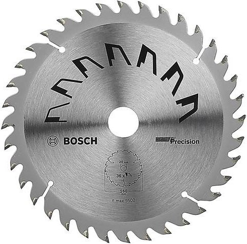 Bosch Precision Hartmetall Kreissägeblatt Silber Durchmesser: 160 mm, Bohrung: 20 mm, 36 Zähne - Bild 1