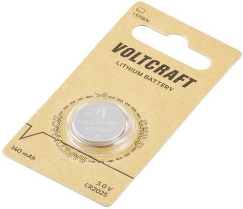 Voltcraft Knopfzelle CR2025 3V Lithium 140 mAh Silber - Bild 1