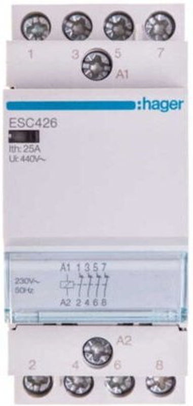 Hager ESC426 Installationsschütz 230V Grau - Bild 2
